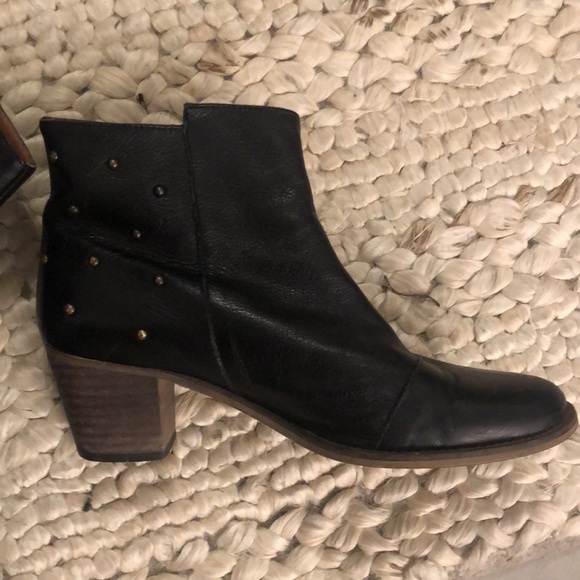 Eric Michael Leather Block Wood Heel Studded Boots Size EU 41 - Picture 8 of 16